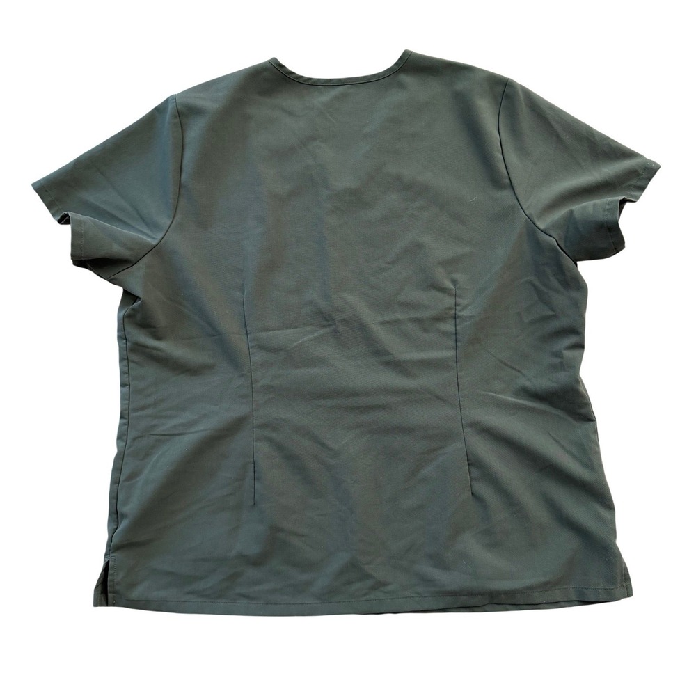 FIGS Technical Collection Casma V-Neck Scrub Top Olive Green Women XXL 1000213 - Picture 2 of 8